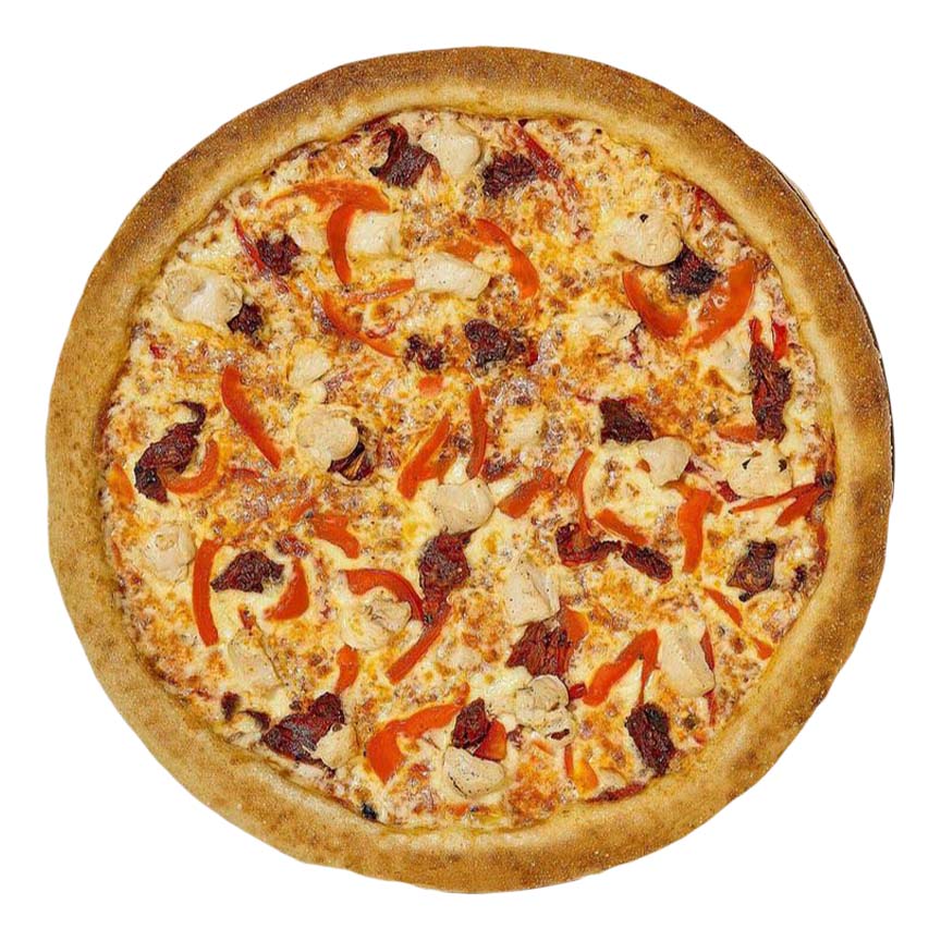 Пицца Много Лосося с курицей и вялеными томатами 495 г