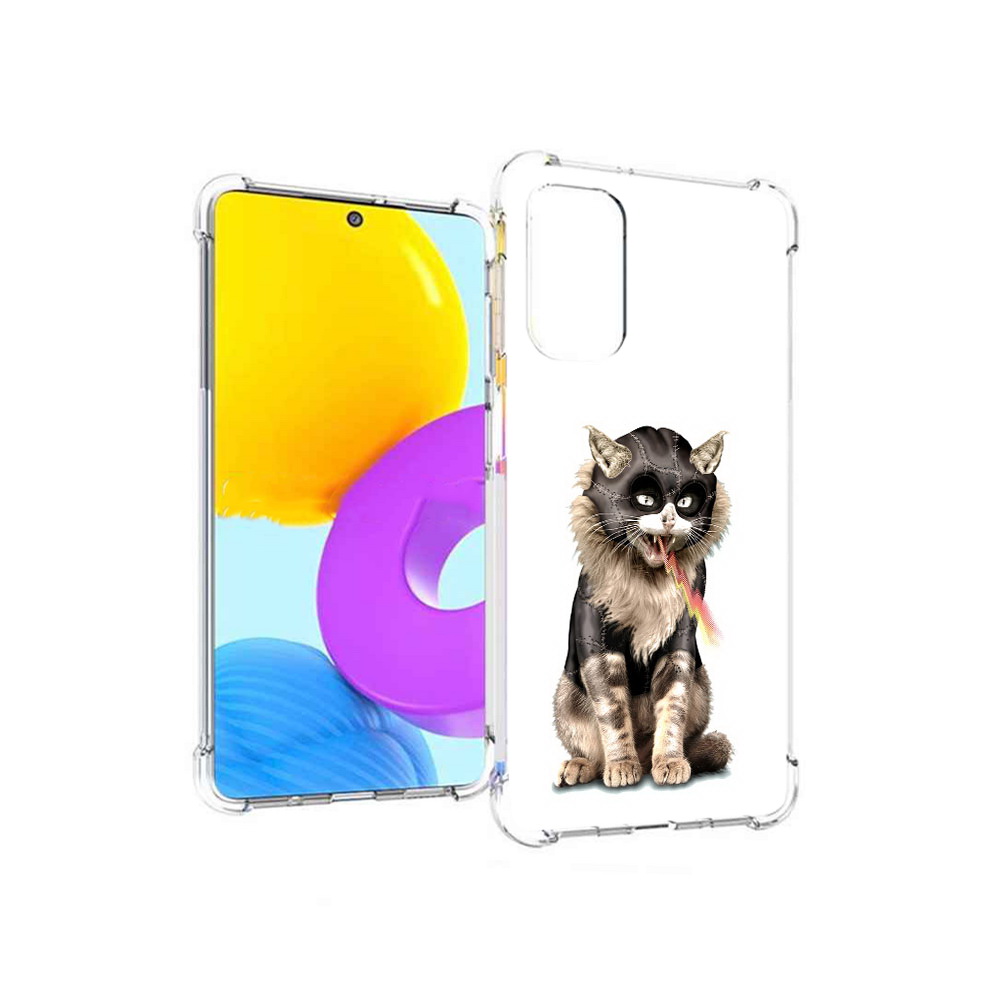 

Чехол MyPads Tocco для Samsung Galaxy M52 5G дьяволский кот (PT226932.542.341), Прозрачный, Tocco