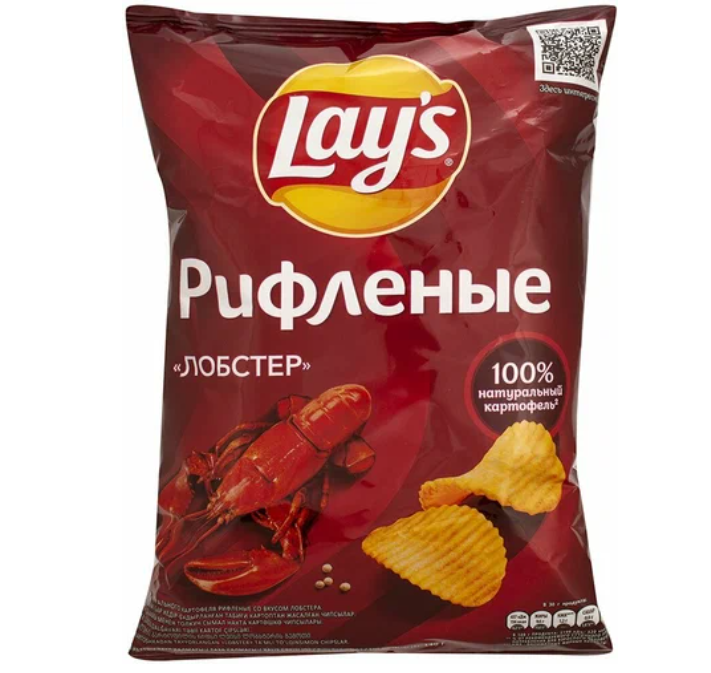 

Картофельные чипсы Lays рифленые "Лобстер" 70 гр. 5 шт. Лейс, Lays2