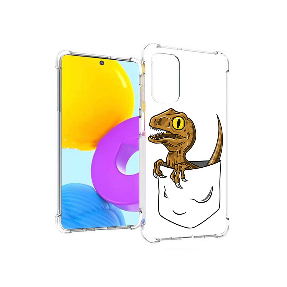 

Чехол MyPads Tocco для Samsung Galaxy M52 5G динозавр в кармане (PT226932.542.327), Прозрачный, Tocco