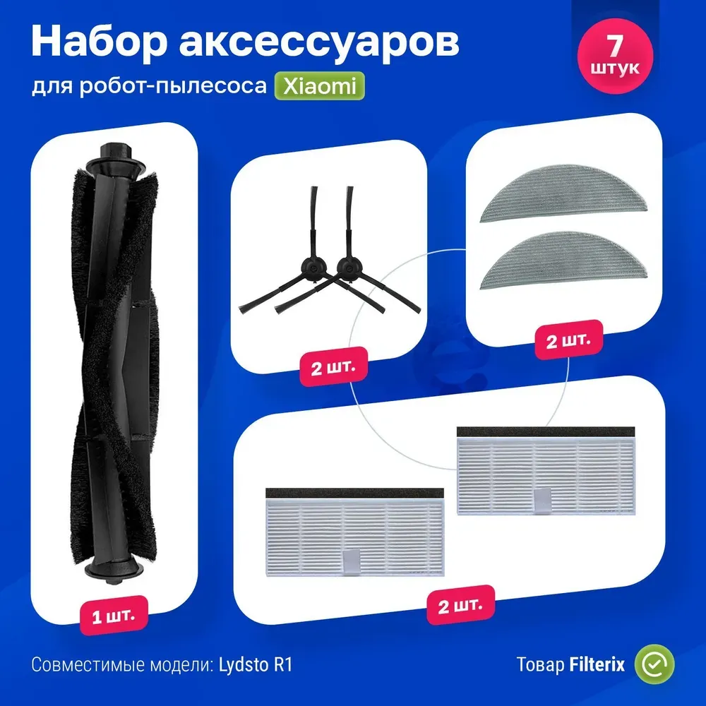 

Комплект аксессуаров для роботов-пылесосов FILTERIX F100316, F100316