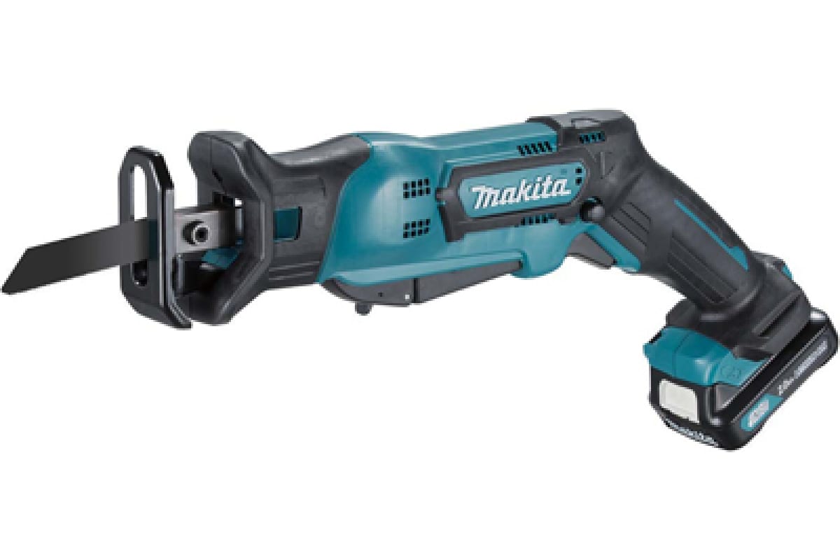 

Сабельная пила аккумуляторная Makita JR105DWAE 10,8 В 2х2,0 Ач ход 13 мм, Зеленый