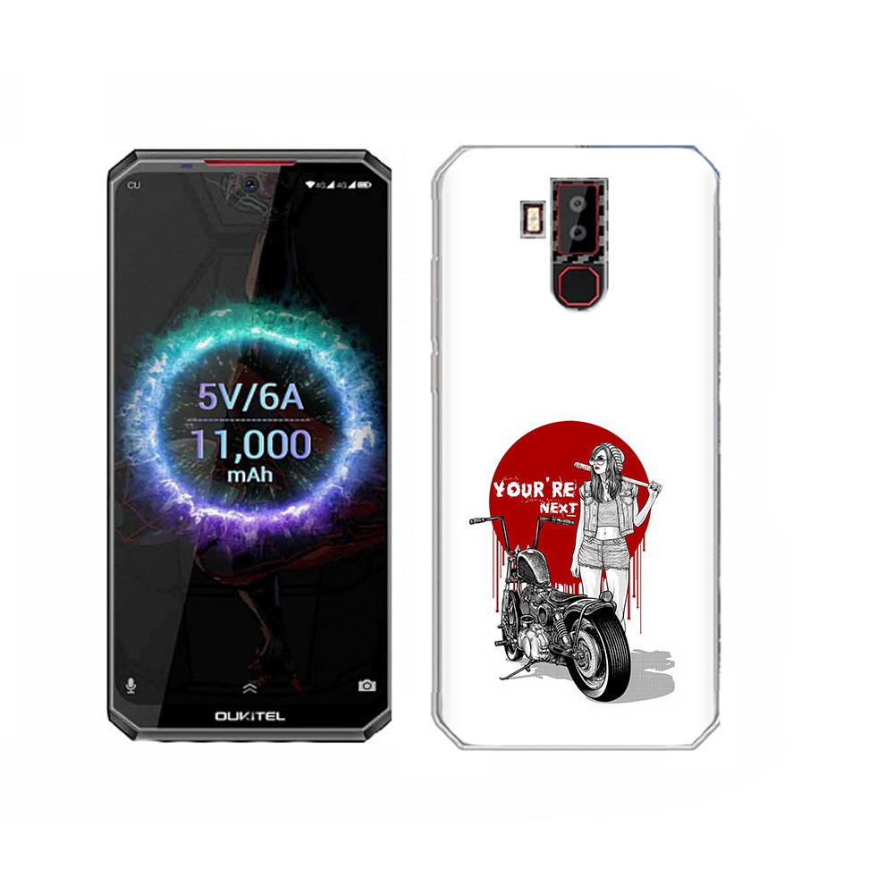 Чехол MyPads Tocco для Oukitel K13 Pro девушка с мотоциклом
