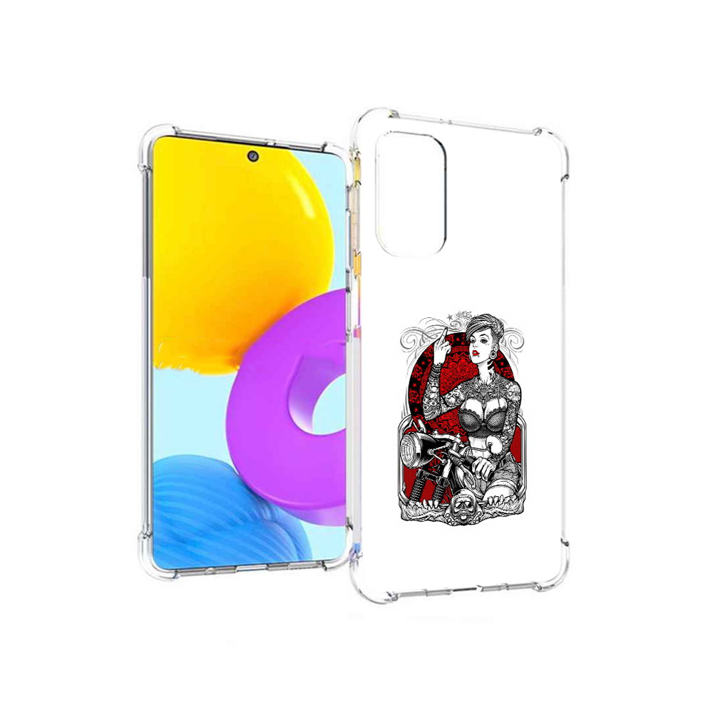 Чехол MyPads Tocco для Samsung Galaxy M52 5G девушка на мотоцикле (PT226932.542.308)