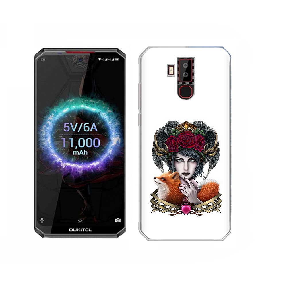 

Чехол MyPads Tocco для Oukitel K13 Pro девушка с лисой, Прозрачный, Tocco
