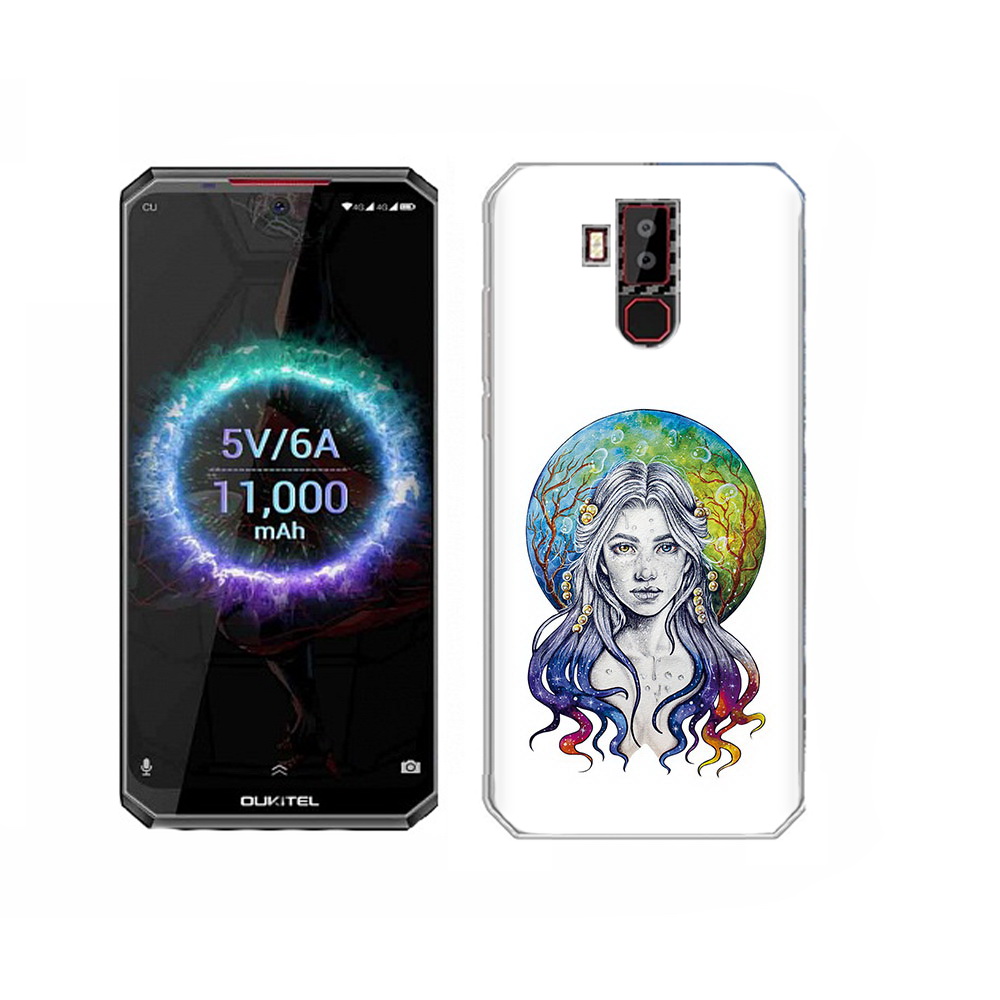 

Чехол MyPads Tocco для Oukitel K13 Pro девушка с красивыми волосами, Прозрачный, Tocco