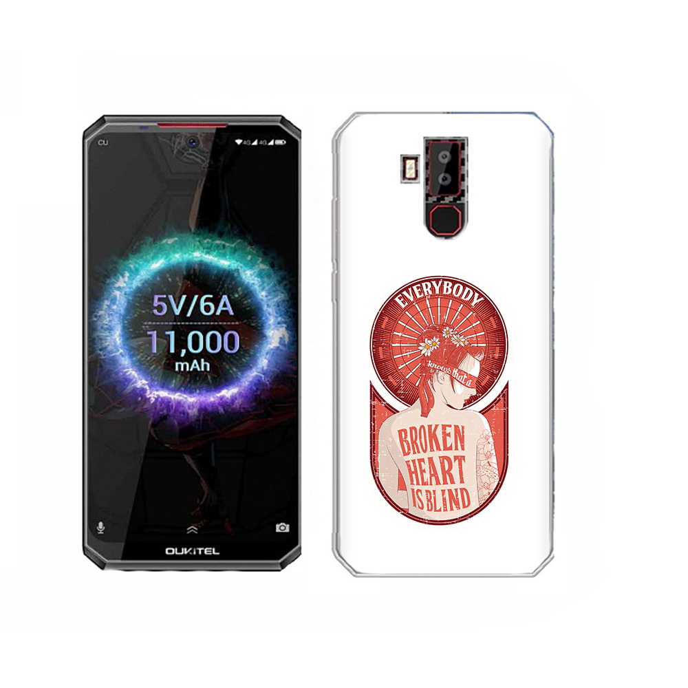 

Чехол MyPads Tocco для Oukitel K13 Pro девушка разбитое сердце, Прозрачный, Tocco