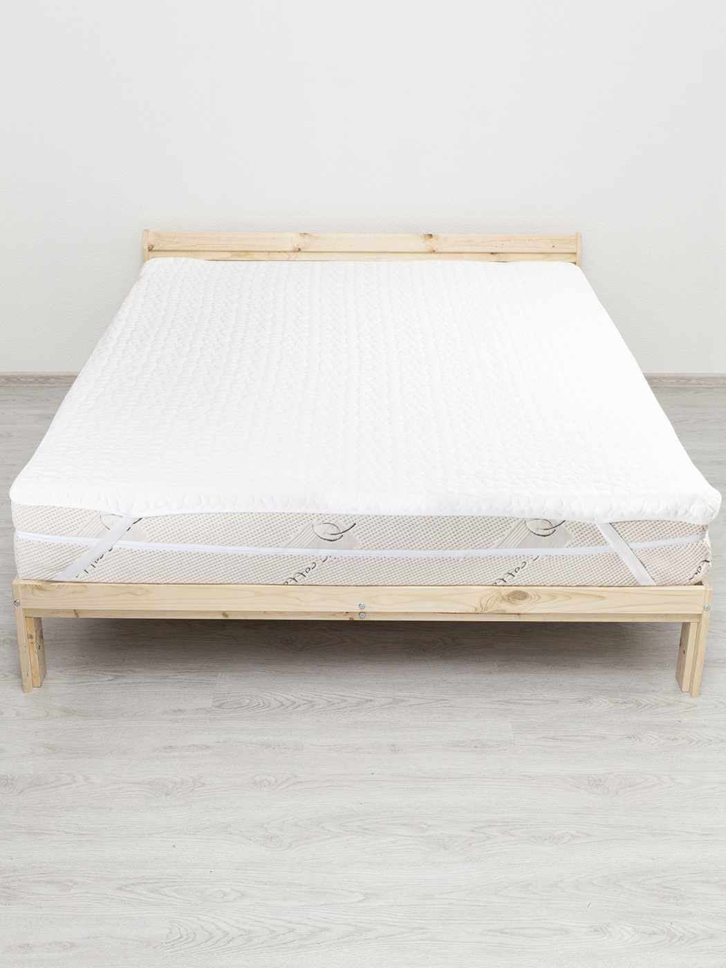 фото Натяжной мягкий наматрасник ambesonne на резинке евро на двуспальную кровать 180х200х26 см
