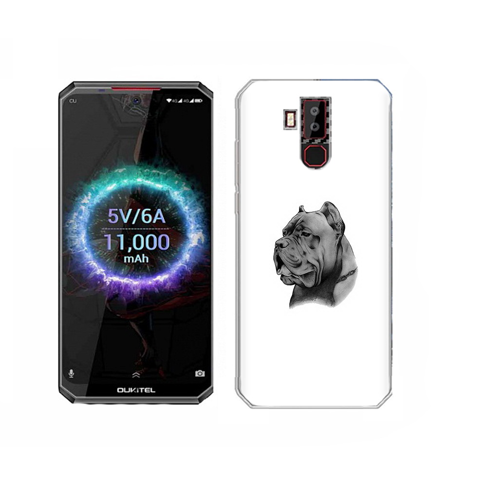 

Чехол MyPads Tocco для Oukitel K13 Pro грозный бульдог, Прозрачный, Tocco