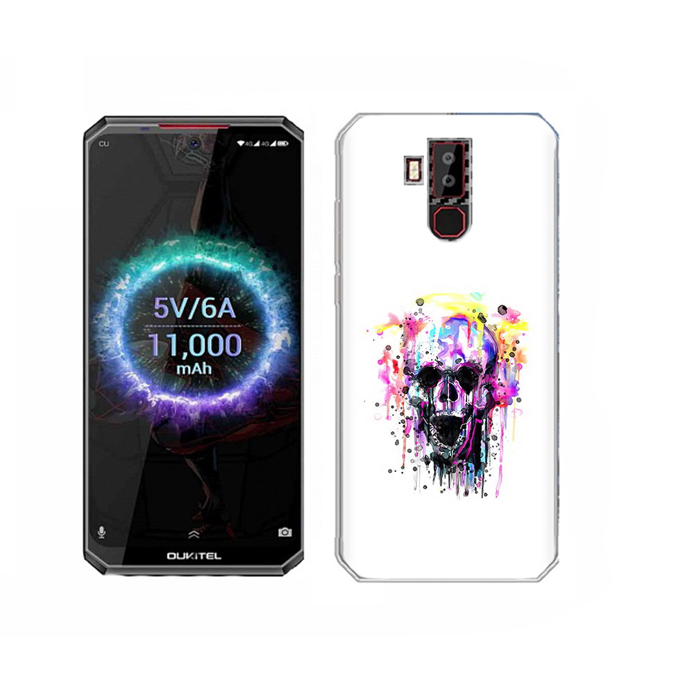 

Чехол MyPads Tocco для Oukitel K13 Pro граффити череп, Прозрачный, Tocco