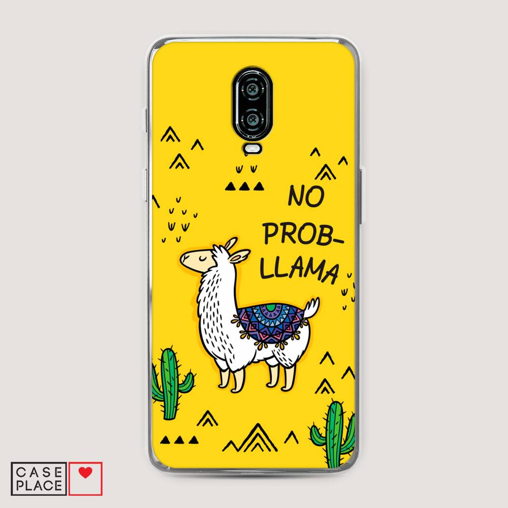 

Чехол Awog на Oneplus 6T / ВанПлас 6T "No probLLama", Желтый;черный;синий, 150650-2