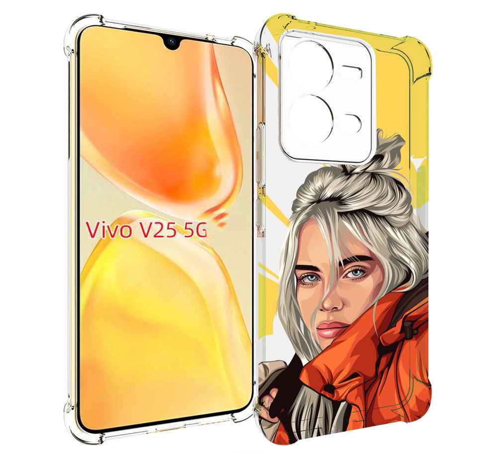 

Чехол MyPads билли-айлиш-в-куртке для Vivo V25 5G / V25e, Прозрачный, Tocco