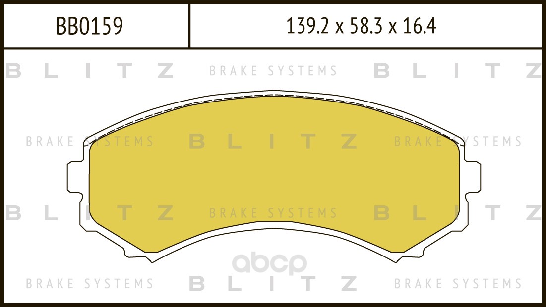 Колодки Дисковые Передние Мitsubishi Раjеrо 3.2D/3.5Gdi 00> BLITZ bb0159 Вв0159 100056953267