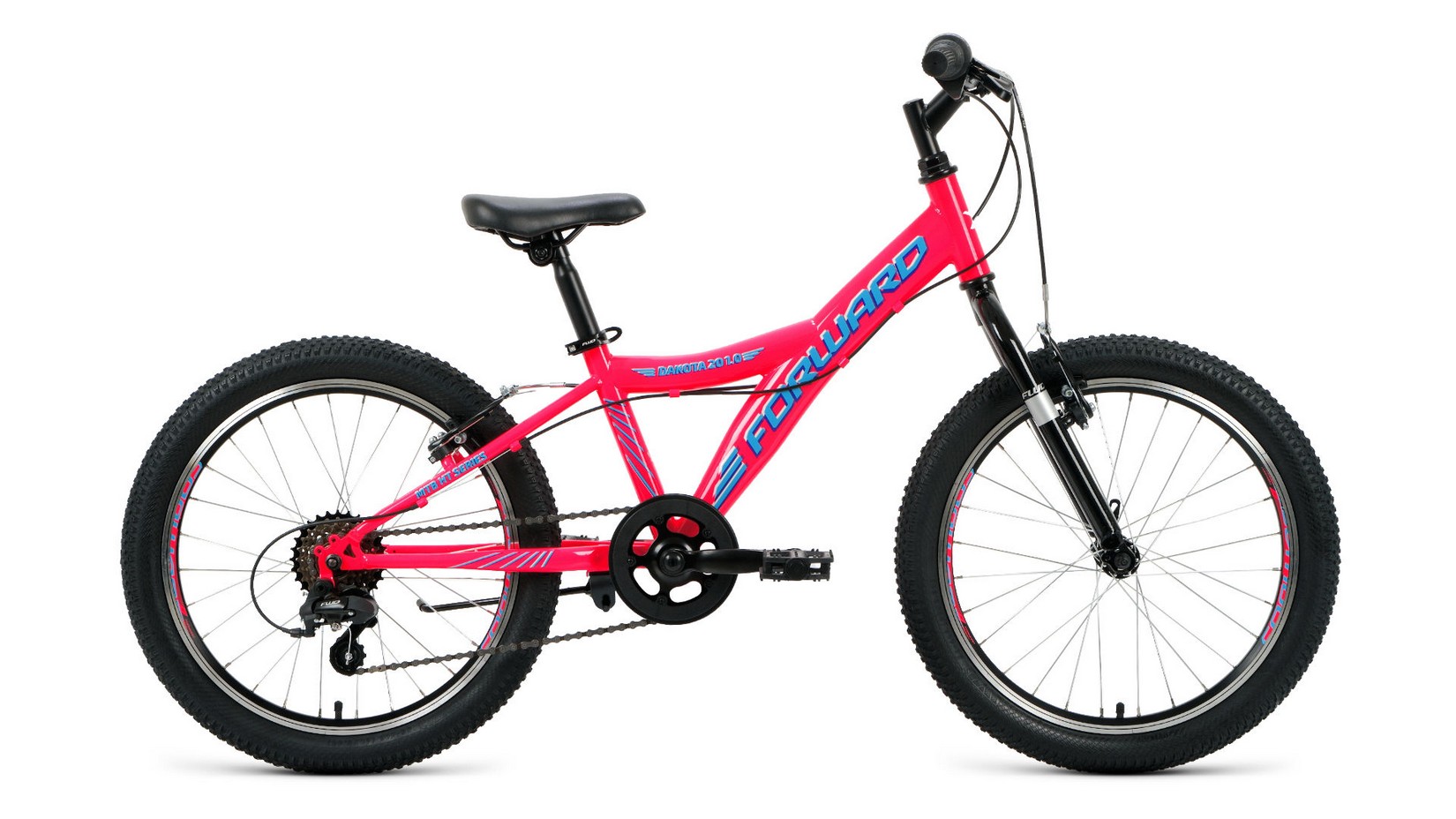фото Велосипед forward dakota 20 1.0 2020-2021, розовый/голубой