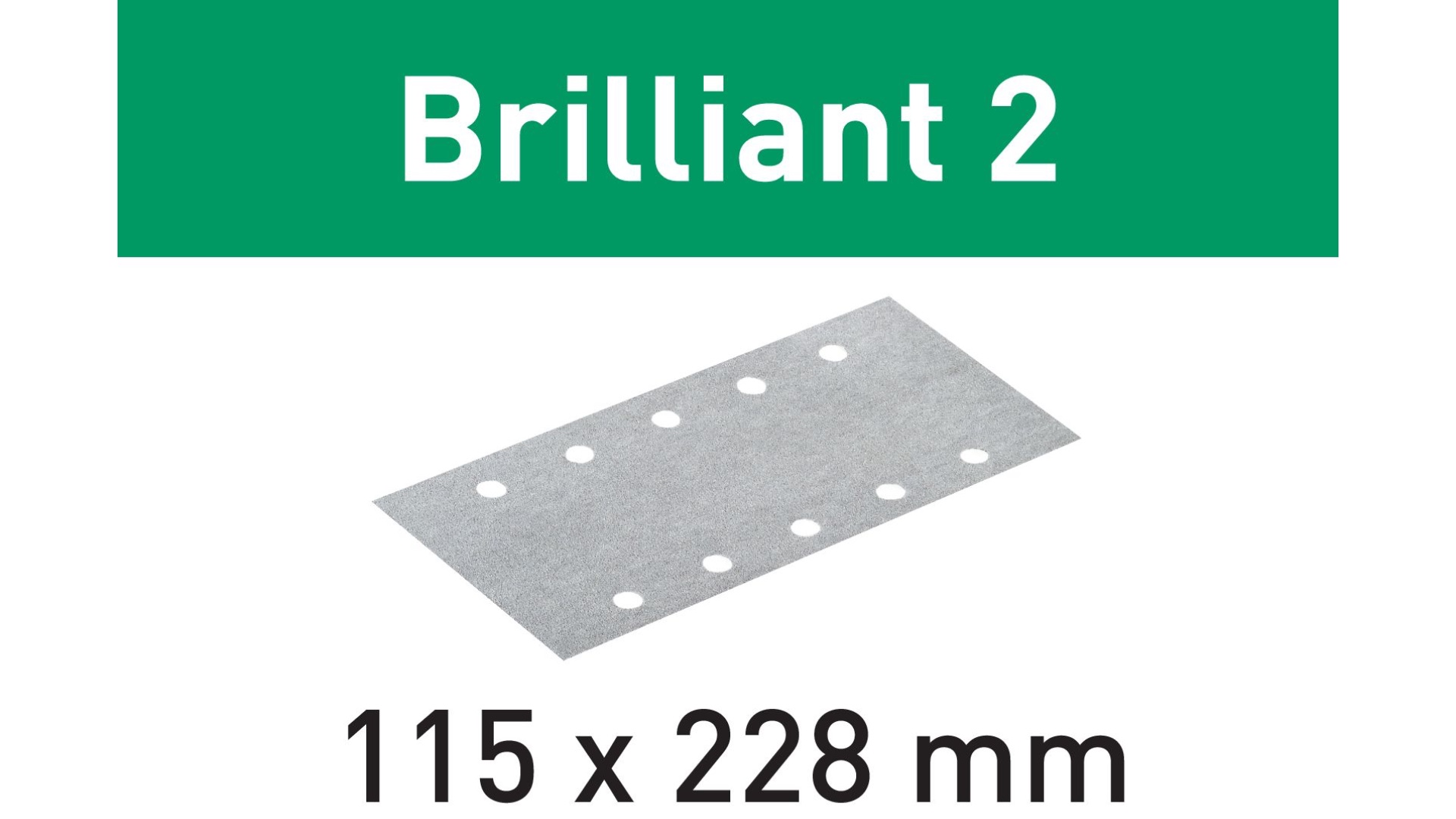 

Материал шлифовальный Festool Brilliant 2 P 60, компл. из 50 шт. STF-115X228-P 60-BR2/ 50