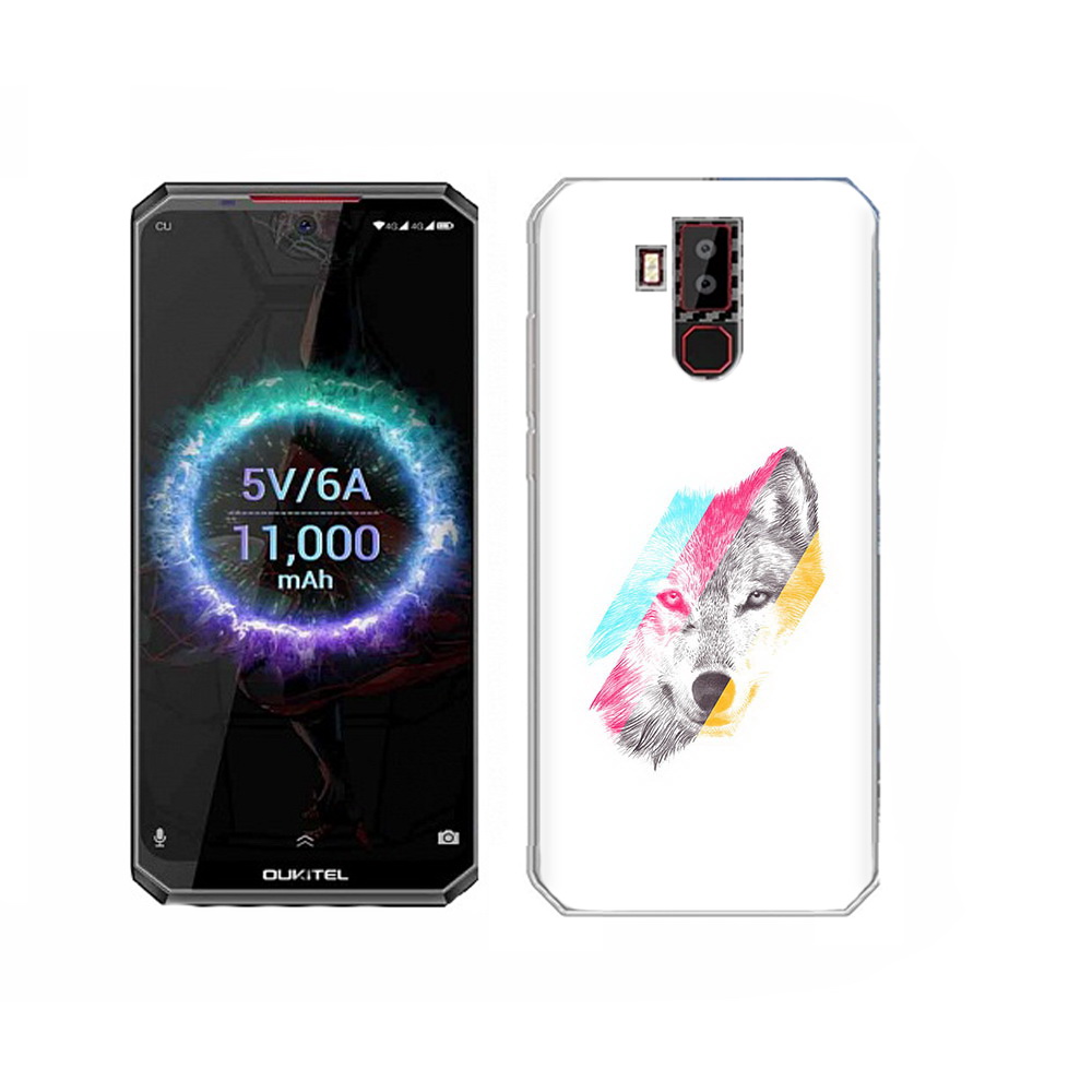 

Чехол MyPads Tocco для Oukitel K13 Pro волк градиент, Прозрачный, Tocco