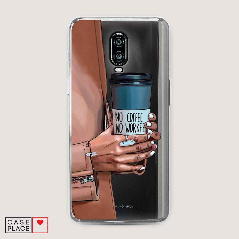 

Чехол Awog на Oneplus 6T / ВанПлас 6T "No coffee", Коричневый;серый, 150650-7