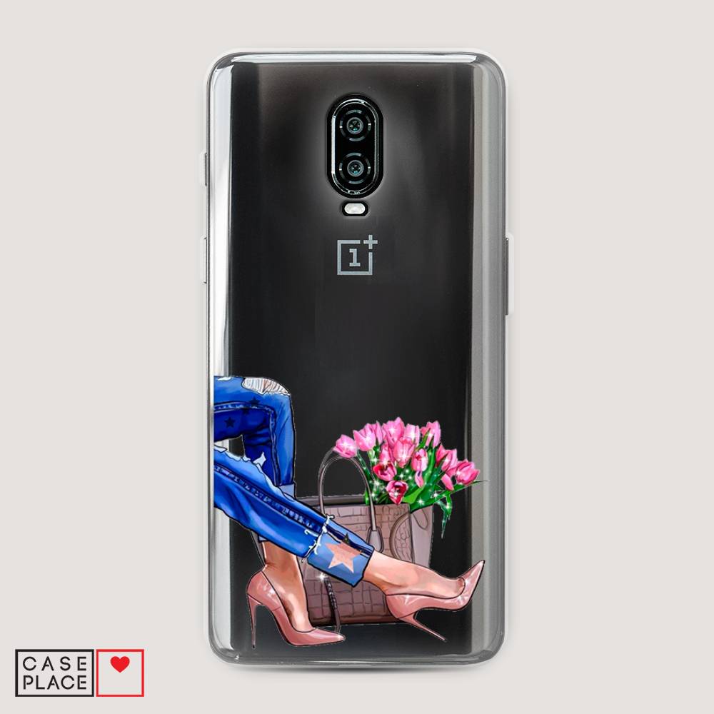 

Чехол Awog на Oneplus 6T / ВанПлас 6T "Каблучки", Голубой;коричневый;розовый, 150650-7