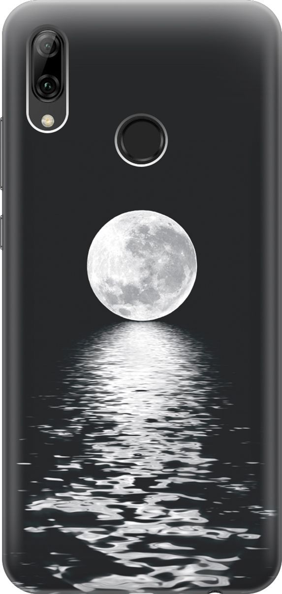 

Чехол на Honor 10 Lite/Huawei P Smart (2019) "Луна над морем", Белый;черный, 5886