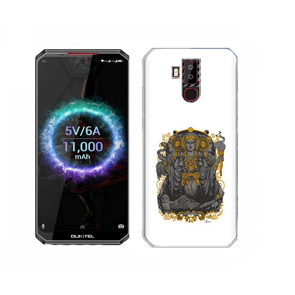 

Чехол MyPads Tocco для Oukitel K13 Pro божество с золотыми элементами, Прозрачный, Tocco