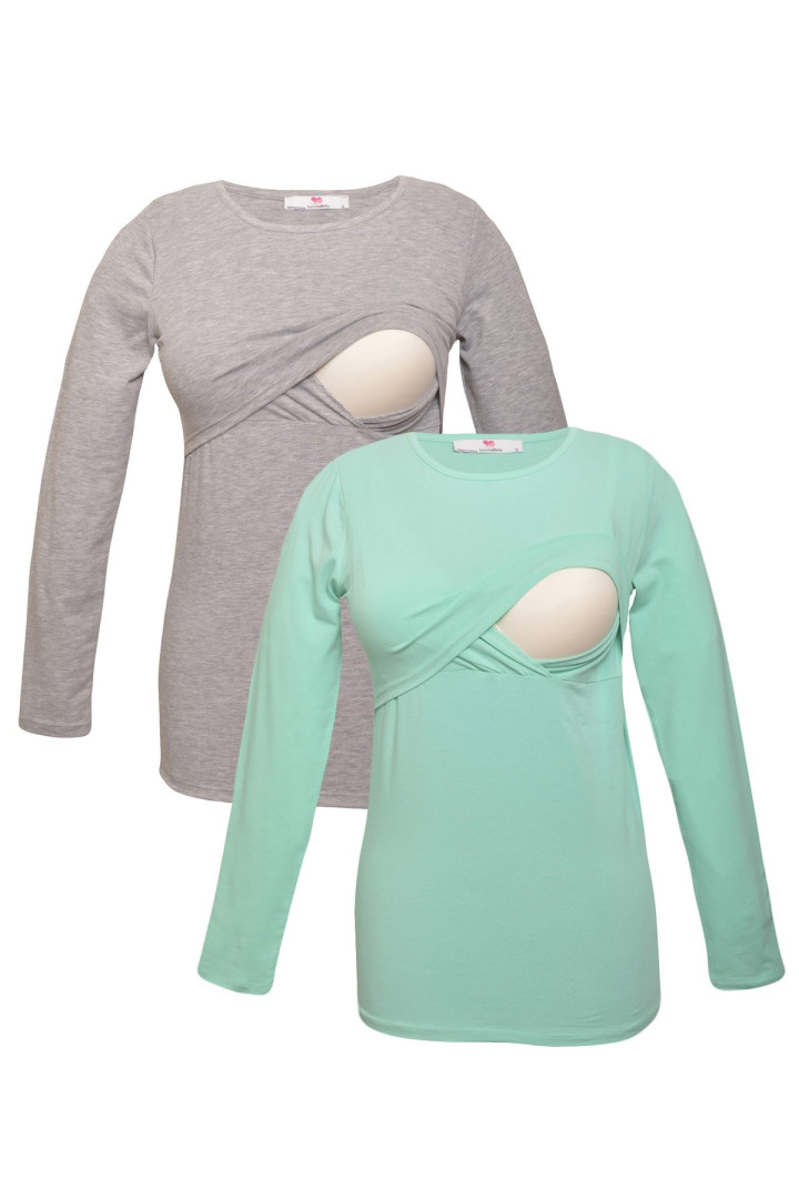 

Комплект лонгсливов для беременных Luvmabelly 58942 серый S, 58942
