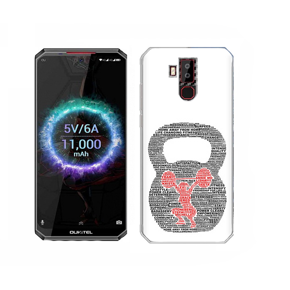 

Чехол MyPads Tocco для Oukitel K13 Pro бодибилдинг гиря из слов, Прозрачный, Tocco