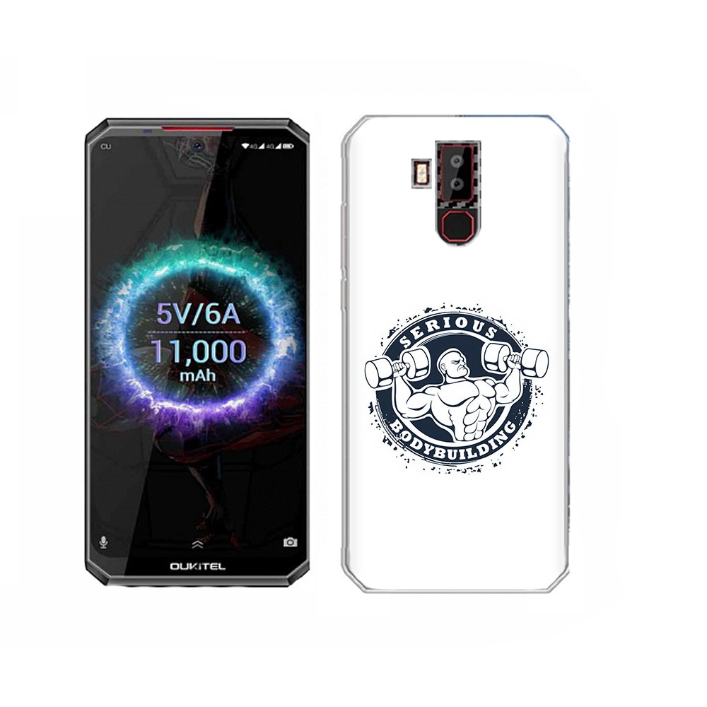 

Чехол MyPads Tocco для Oukitel K13 Pro бодибилдинг воля к победе, Прозрачный, Tocco