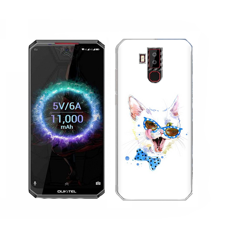 

Чехол MyPads Tocco для Oukitel K13 Pro белый кот, Прозрачный, Tocco