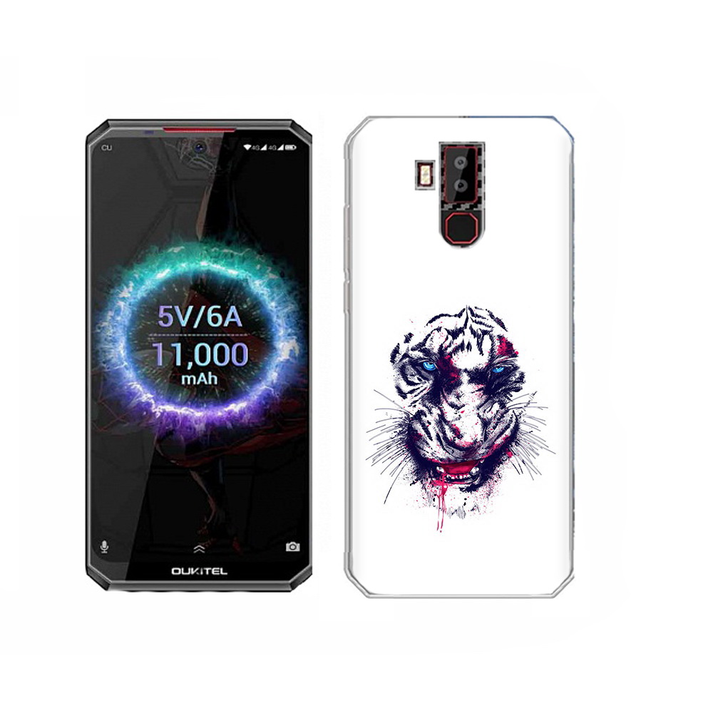 

Чехол MyPads Tocco для Oukitel K13 Pro безумный тигр, Прозрачный, Tocco