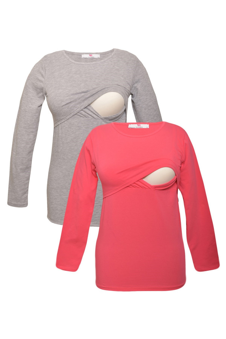 

Комплект лонгсливов для беременных Luvmabelly 58941 серый S, 58941