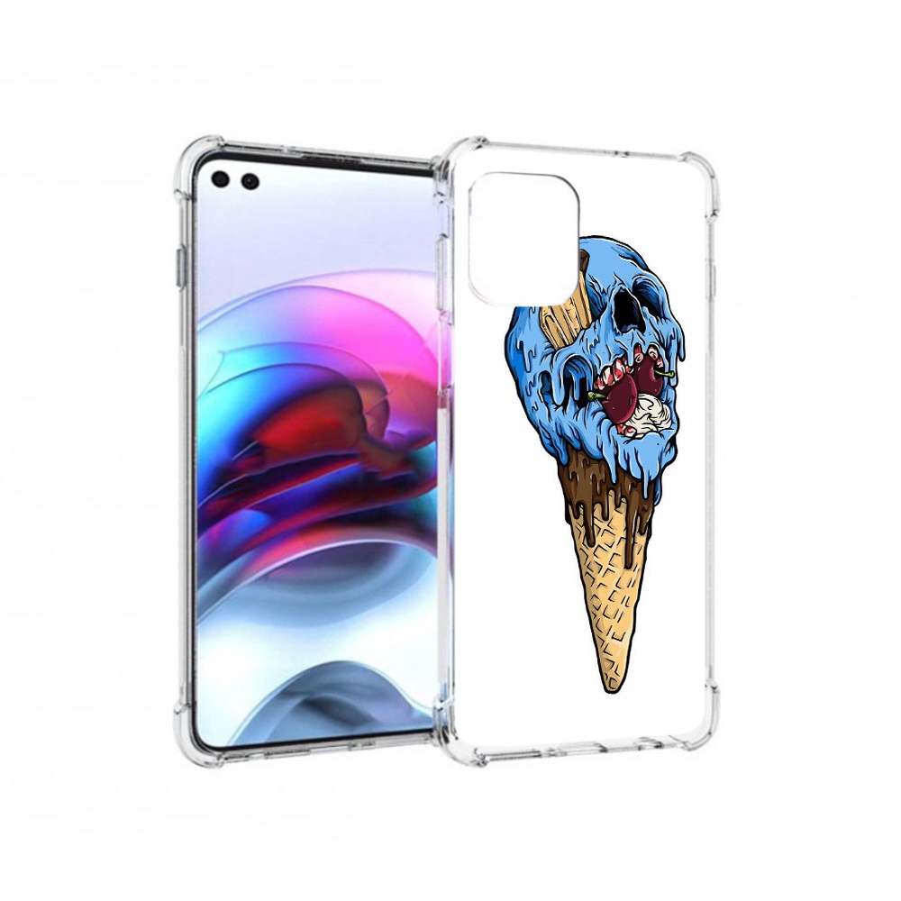 

Чехол MyPads Tocco для Motorola Edge мороженное череп (PT157712.351.484), Прозрачный, Tocco