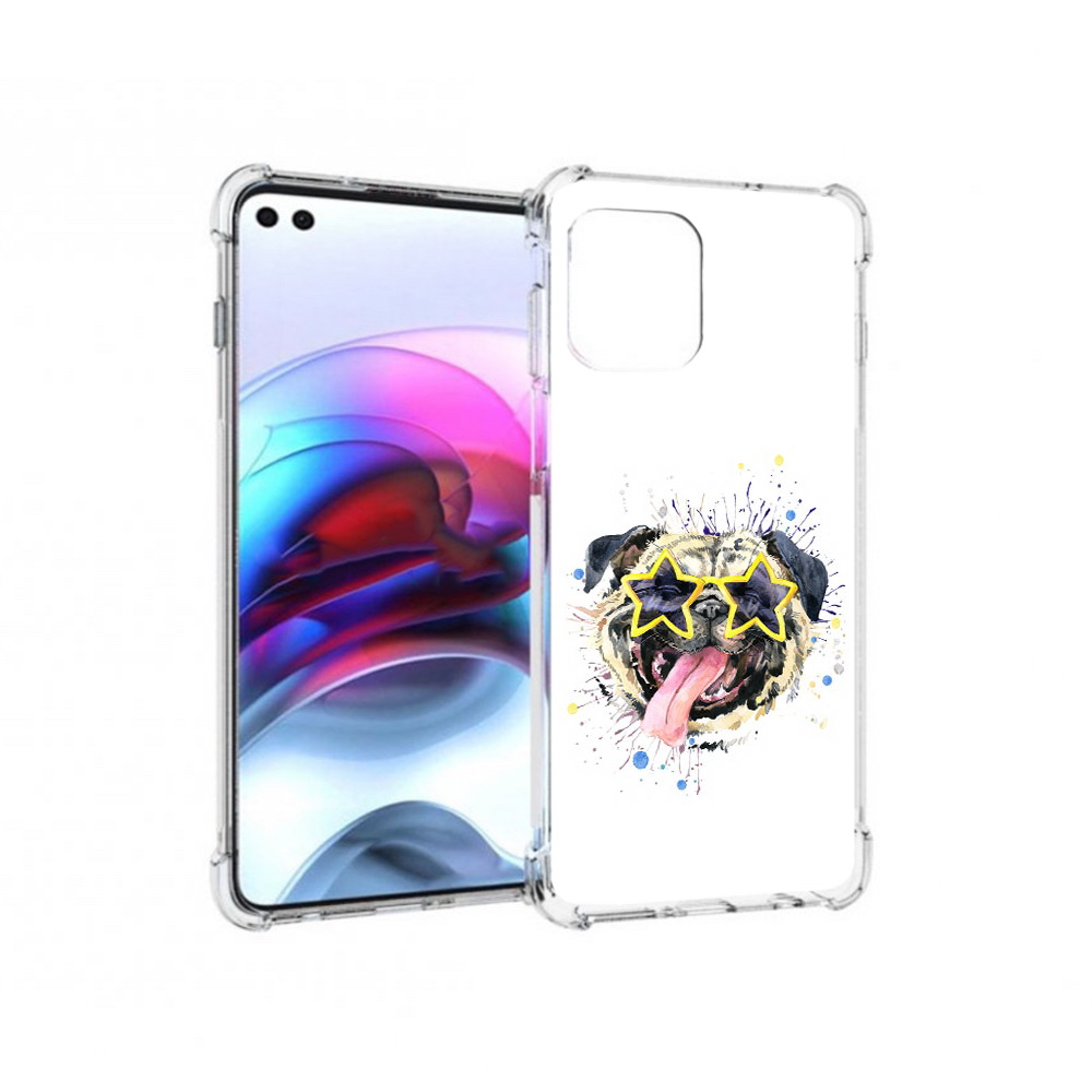 

Чехол MyPads Tocco для Motorola Edge мопс боксер (PT157712.351.482), Прозрачный, Tocco