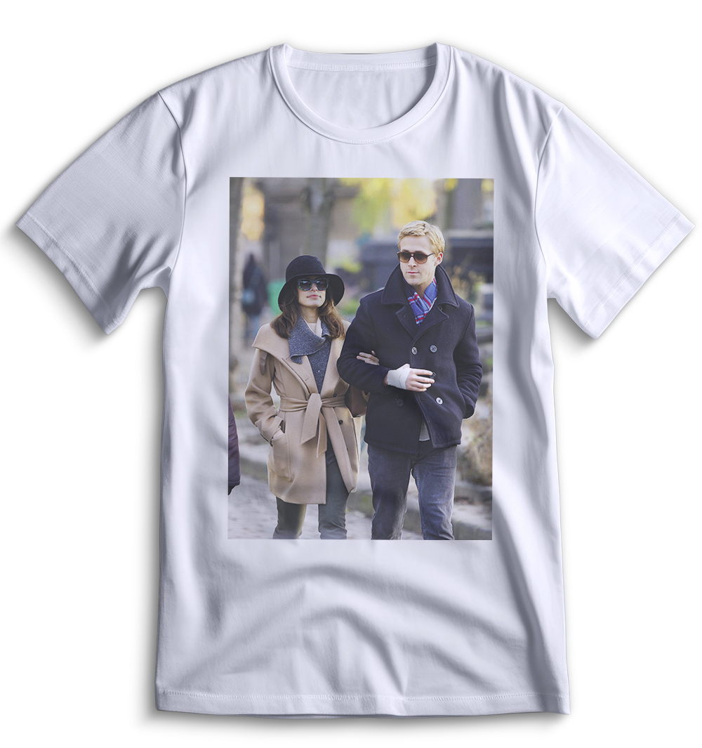 Белая футболка Top T-shirt с изображением Райана Гослинга, размер XXS, артикул 0190.