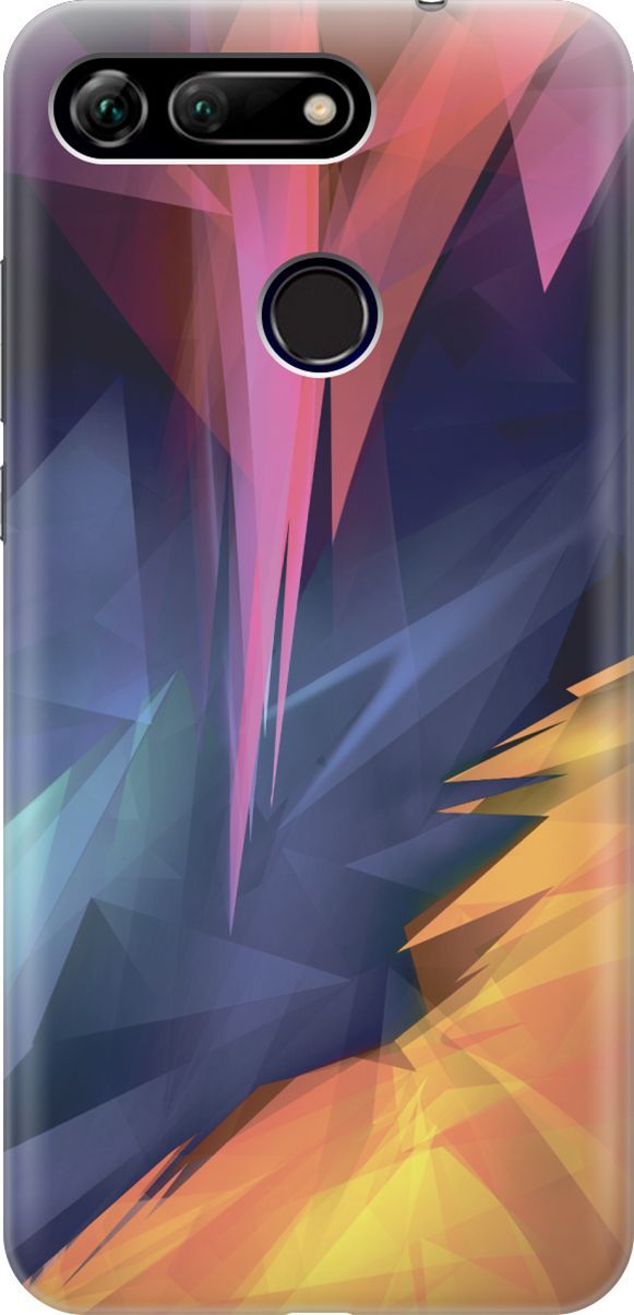 

Силиконовый чехол на Honor View 20 (V20) с принтом "Розовый, синий, желтый", Желтый;розовый, 6165