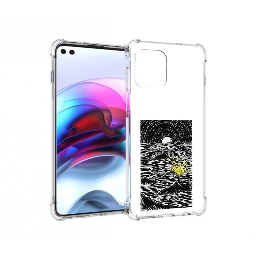 

Чехол MyPads Tocco для Motorola Edge маяк в черно белом море (PT157712.351.460), Прозрачный, Tocco