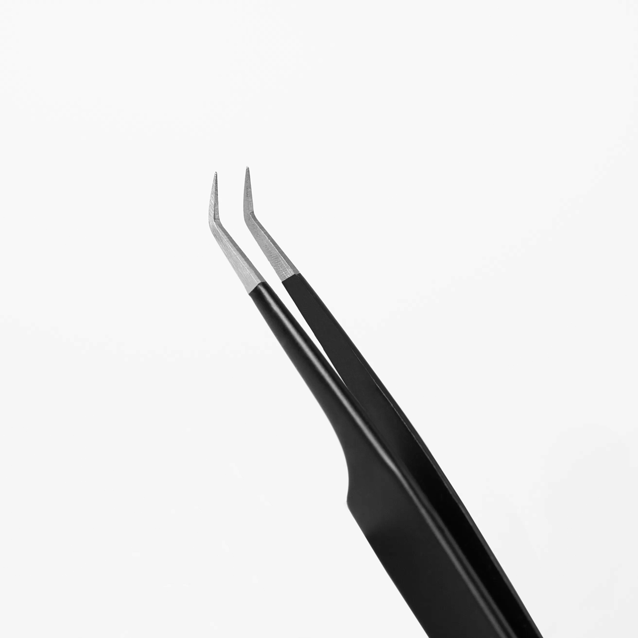 Пинцет для наращивания Rili тип L 5мм Black Line pro нержавеющая сталь проверяющая зеркало для наращивания ресниц 1pc портативные стоматологические зеркала рот зуб