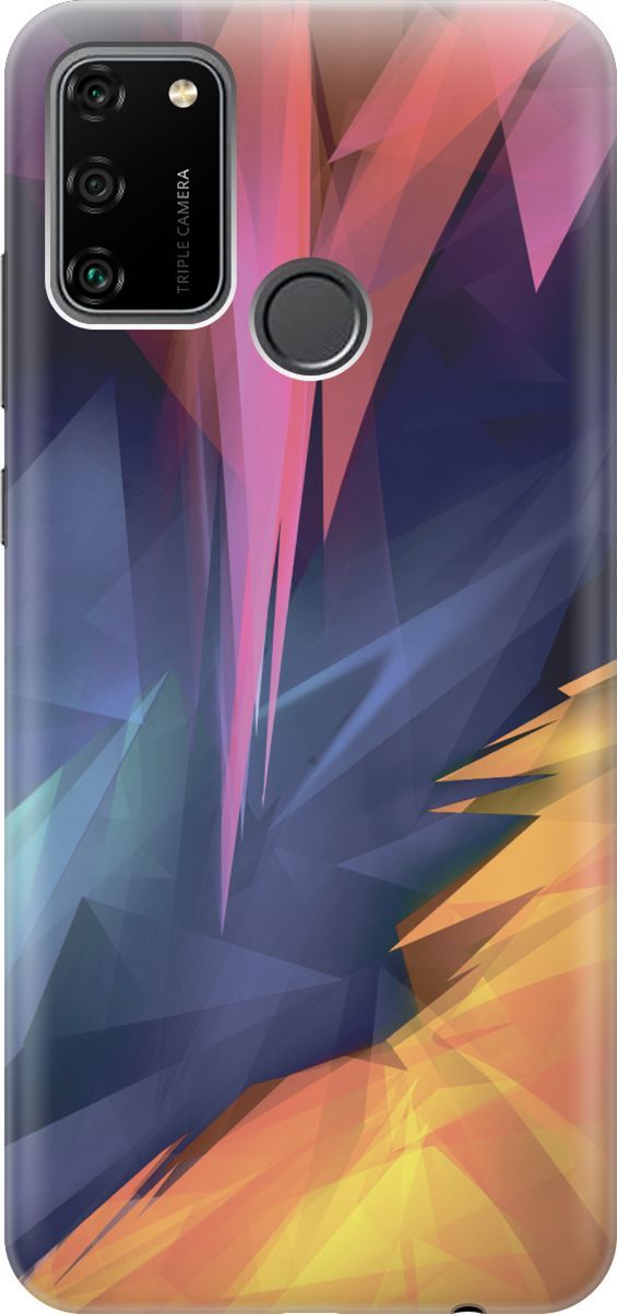 

Силиконовый чехол на Honor 9A с принтом "Розовый, синий, желтый", Желтый;розовый, 6163