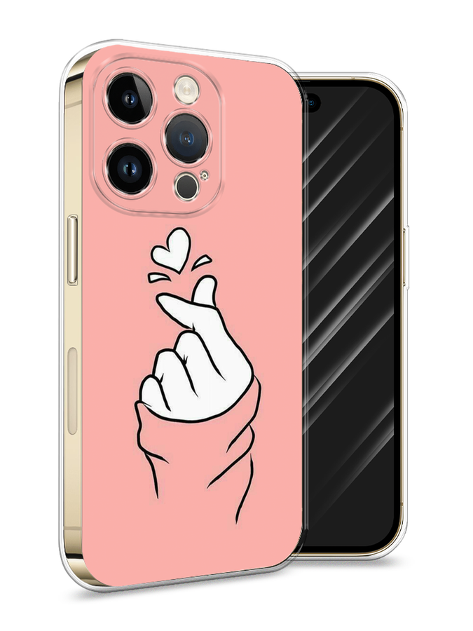 

Силиконовый чехол Awog "Любовь-щелк" для Apple iPhone 14 Pro, Розовый, 15250-7