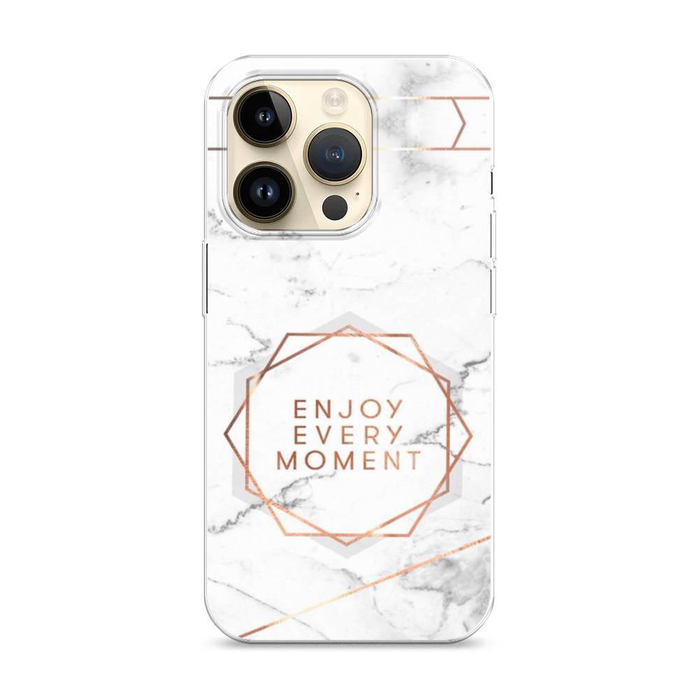 

Чехол Awog на Apple iPhone 14 Pro / Айфон 14 Pro "Enjoy every moment мрамор", 15250-7