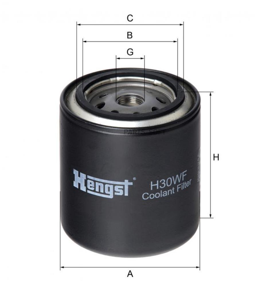 

Hengst Filter H30Wf H30Wf Фильтр Охлажд. Жидкости H111 D94 1 1/16-16 \ Case