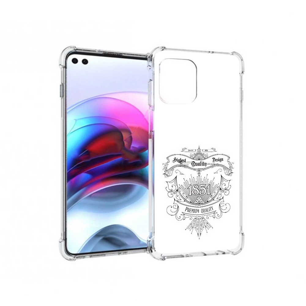 

Чехол MyPads Tocco для Motorola Edge логотип 1851 год (PT157712.351.444), Прозрачный, Tocco