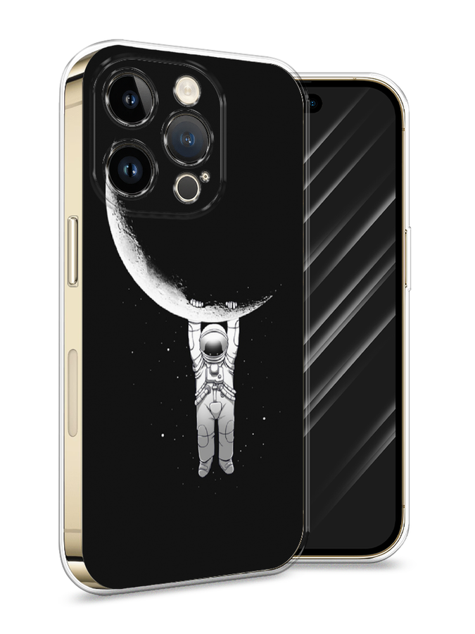 

Силиконовый чехол Awog "Космонавт" для Apple iPhone 14 Pro, Черный, 15250-4