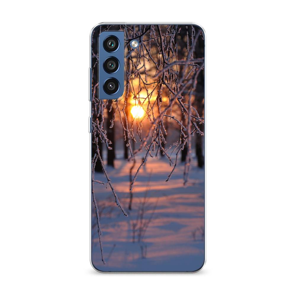 

Чехол на Samsung Galaxy S21 FE 5G "Зима 7", Оранжевый;розовый;черный, 2103050-2