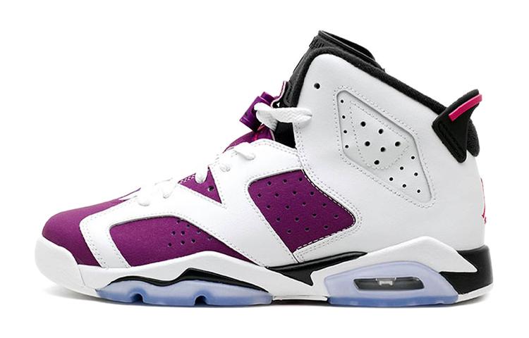 

Кроссовки унисекс Jordan Air Jordan 6 Retro Grape GS белые 38.5 EU, Белый, Air Jordan 6 Retro Grape GS