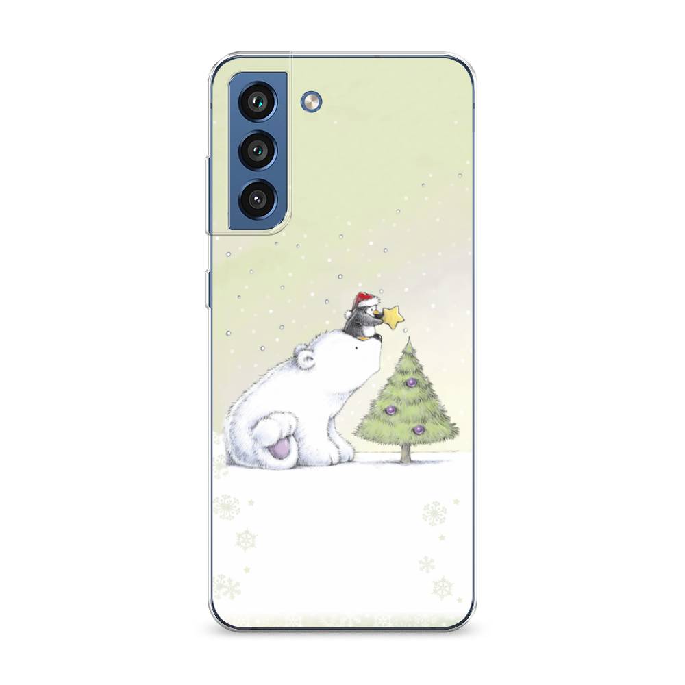 

Чехол на Samsung Galaxy S21 FE 5G "Украшение елки", Белый;бежевый, 2103050-5