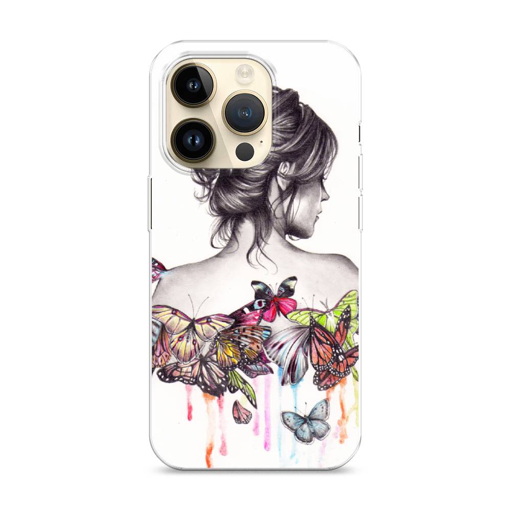 

Чехол Awog на Apple iPhone 14 Pro / Айфон 14 Pro "Девушка с бабочками", 15250-10
