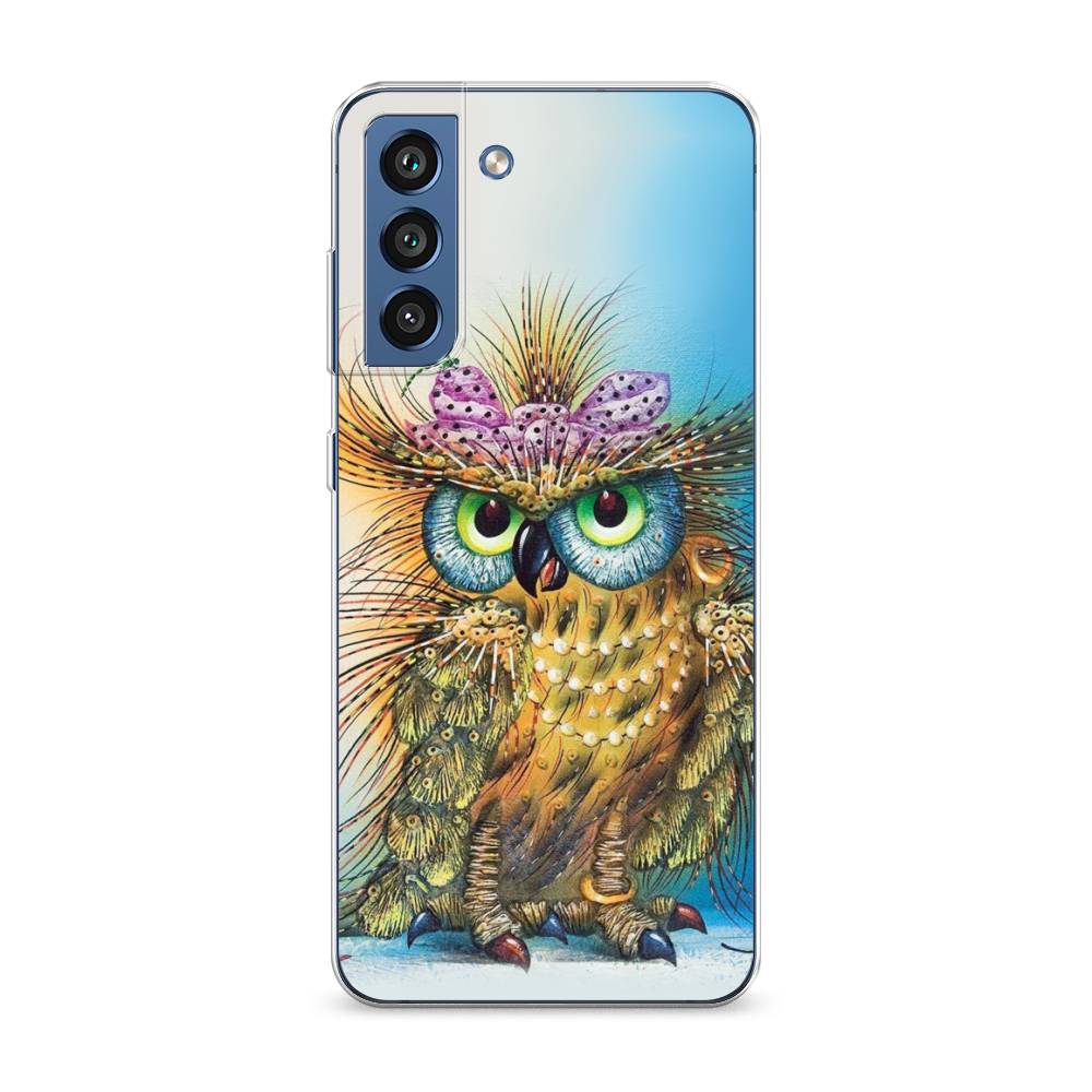 

Чехол на Samsung Galaxy S21 FE 5G "Модная сова", Коричневый;голубой, 2103050-1