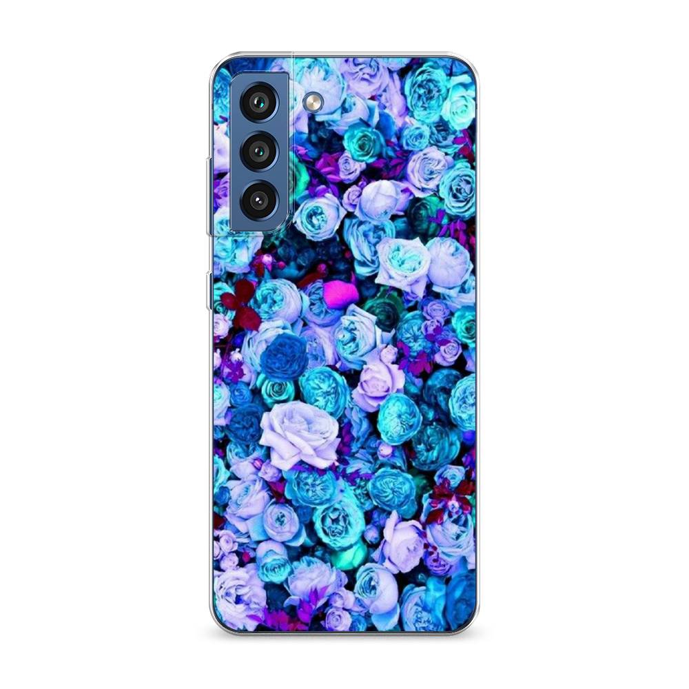 

Чехол на Samsung Galaxy S21 FE 5G "Цветочный ковер", Фиолетовый, 2103050-2
