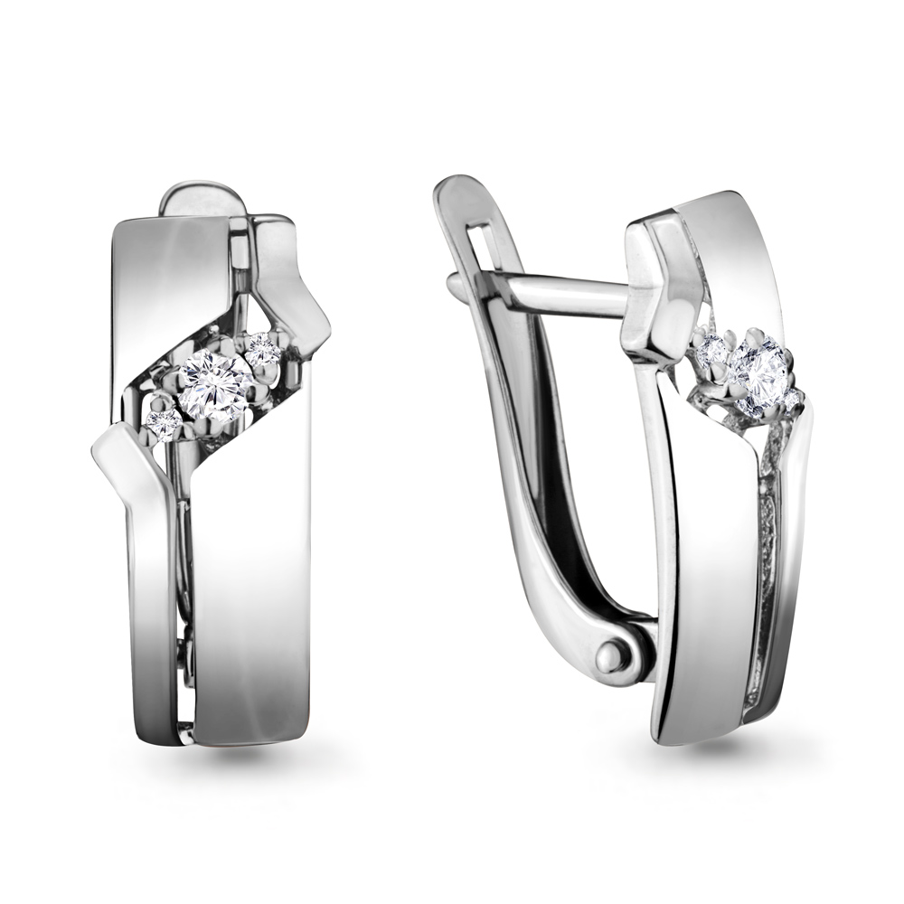 

Серьги из серебра с фианитом Aquamarine Aquamarine 46612А_925_р, 46612А_925_р