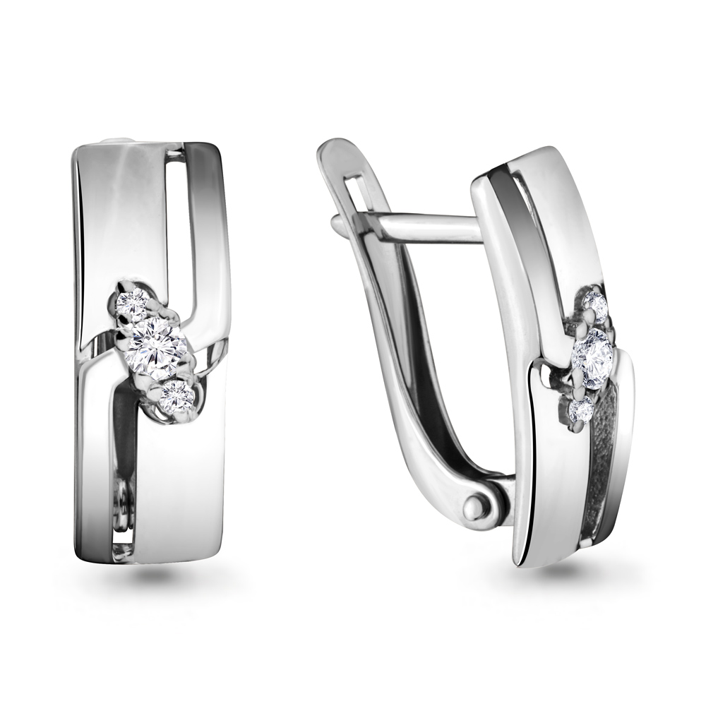 

Серьги из серебра с фианитом Aquamarine Aquamarine 46611А_925_р, 46611А_925_р